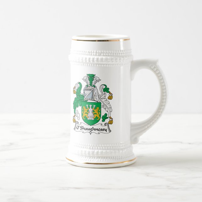 O'Shaughnessy Familienwappen Bierglas (Rechts)