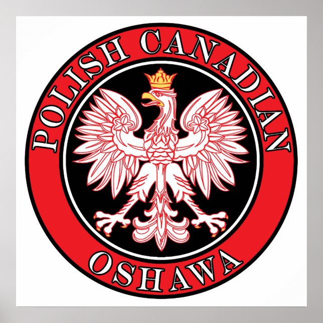 Oshawa Polnischer Kanadischer Adler Poster (Vorne)
