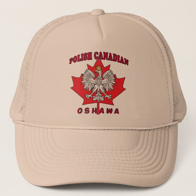 Oshawa Polnischer Kanadischer Leaf Truckerkappe (Vorderseite)
