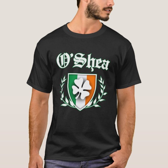 O'Shea Irisches Kleeblatt-Wappen T-Shirt (Vorderseite)