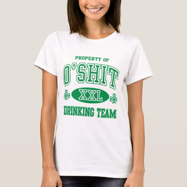 O'Shit irisches trinkendes Team T-Shirt (Vorderseite)