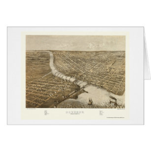 Oshkosh, panoramische Karte WI - 1887