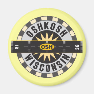 Oshkosh, WI OSH Airport Magnet