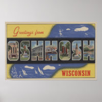 Oshkosh, Wisconsin - Große Buchstabenszenen