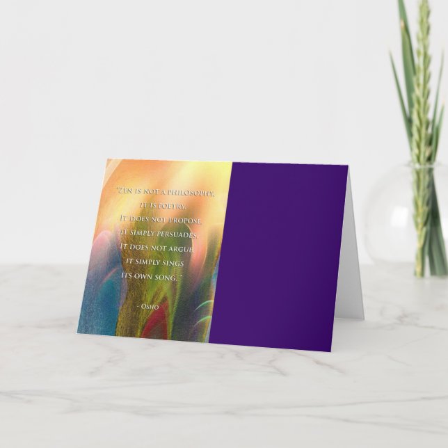 Osho Zen Zitat Karte (Vorderseite)
