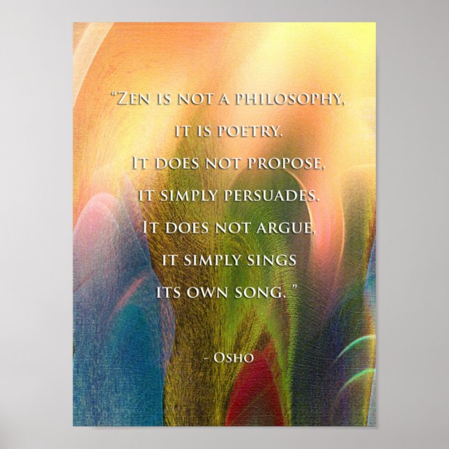 Osho Zen Zitat Poster/Druck Poster (Vorne)