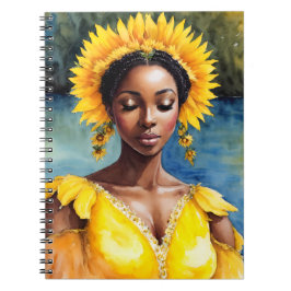 Oshun African Orisha Watercolor Art Notizblock