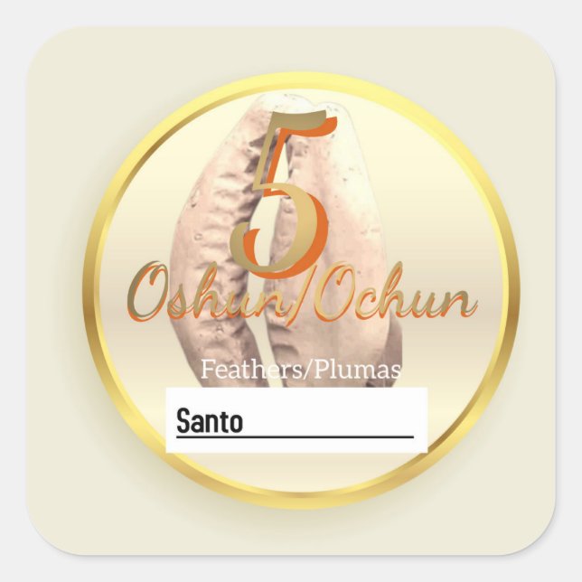 Oshun Ebo/Ocha-Aufkleber Quadratischer Aufkleber (Vorderseite)