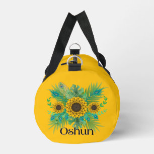 Oshun Goddess Sunblumen Duffle Bag