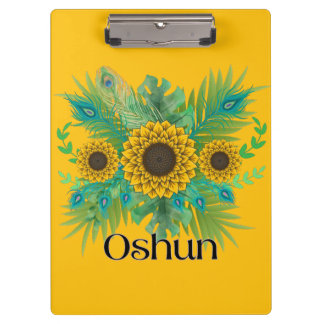 Oshun Goddess Sunblumen Klemmbrett