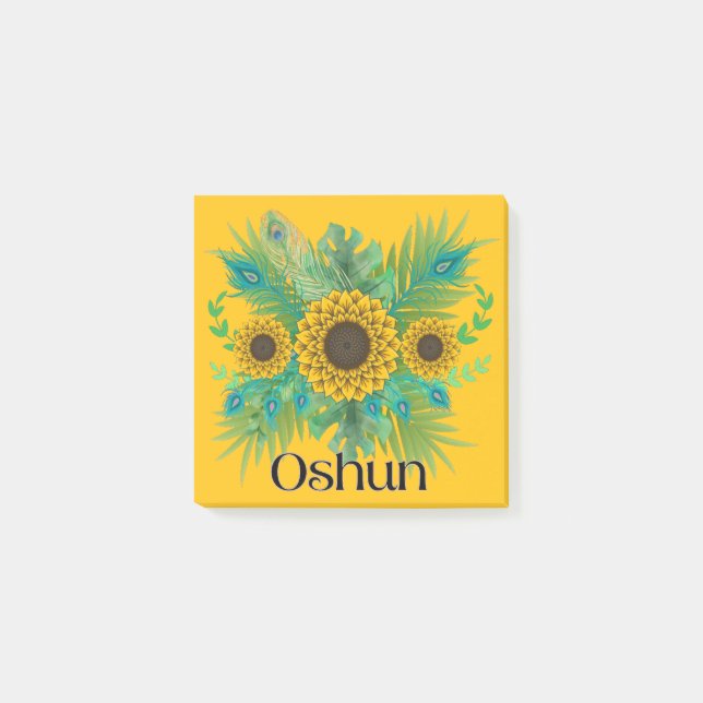 Oshun Goddess Sunblumen Post-it Klebezettel (Vorderseite)
