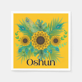 Oshun Goddess Sunblumen Serviette