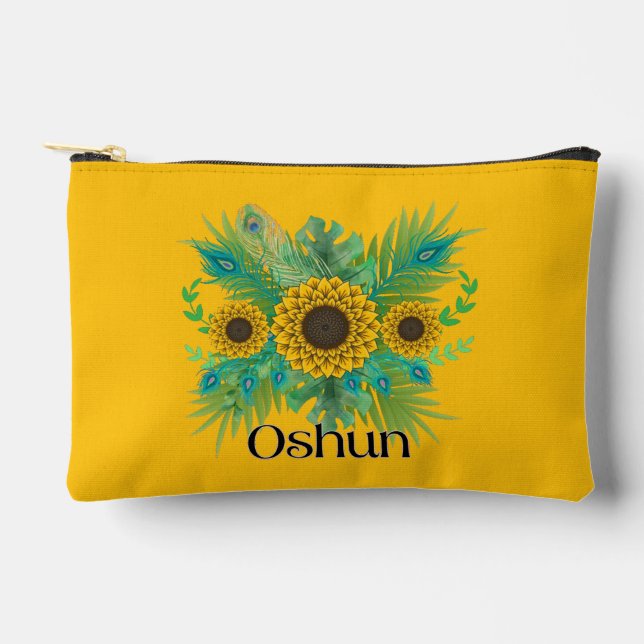 Oshun Goddess Sunblumen Zubehörtasche (Vorderseite)