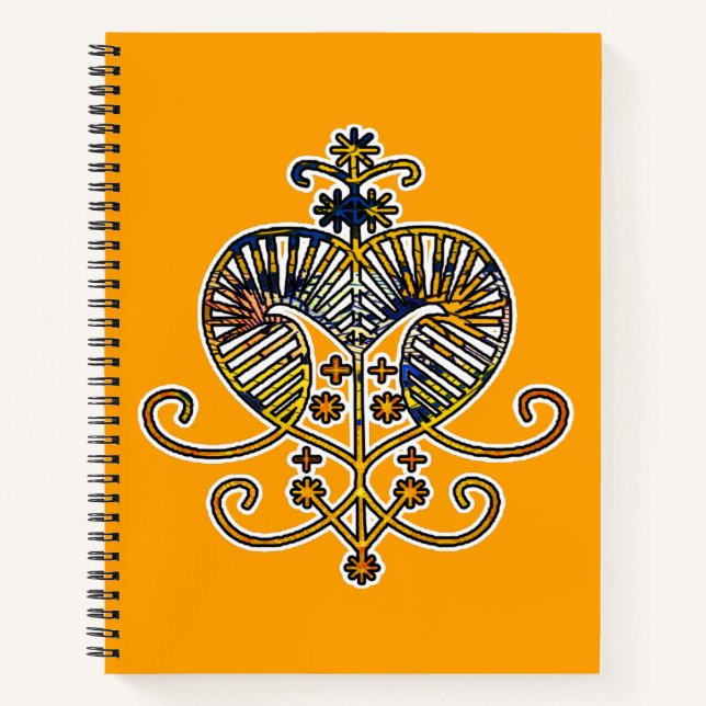 Oshun Goddess Veve Sigil Notizbuch (Vorderseite)