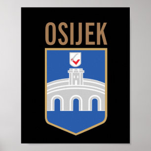 Osijek Wappen, Kroatien Poster