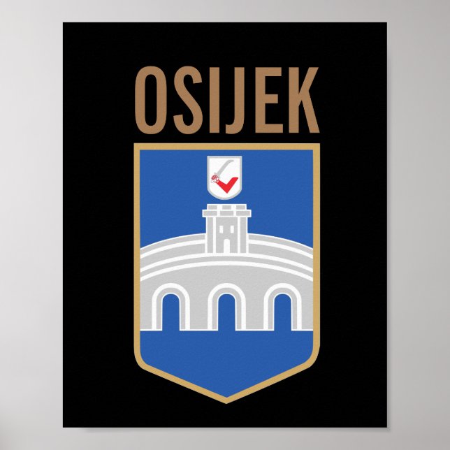 Osijek Wappen, Kroatien Poster (Vorne)