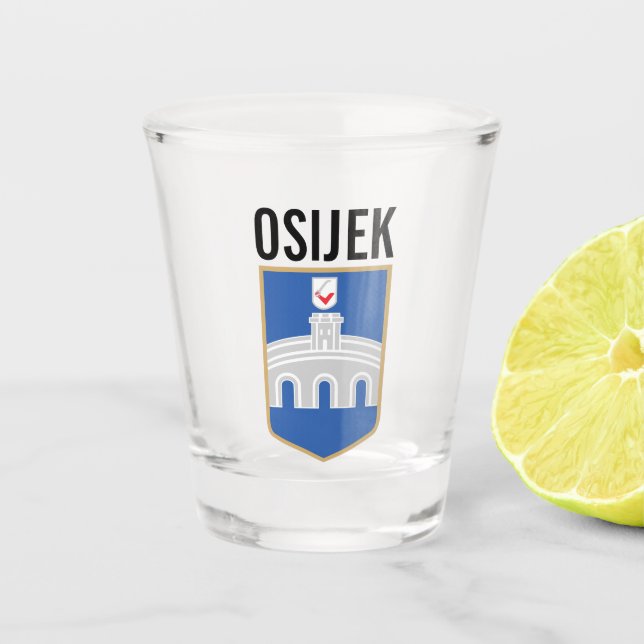 Osijek Wappen, Kroatien Schnapsglas (Vorderseite)