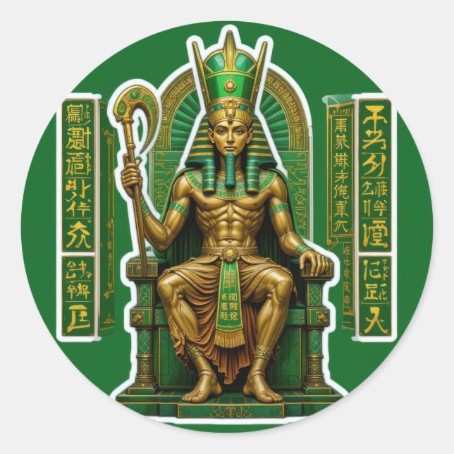 Osiris – Gott des Jenseits Runder Aufkleber (Vorderseite)