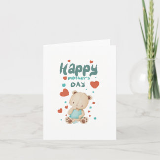 Osito bebé desea feliz día de la madre einladung