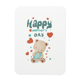 Osito bebé desea feliz día de la madre magnet