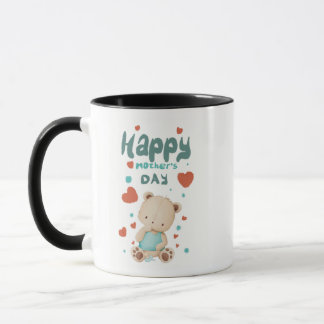 Osito bebé desea feliz día de la madre tasse