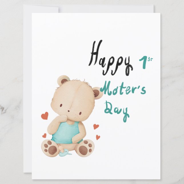 Osito bebé felicita el 1 día de la madre (Vorderseite)