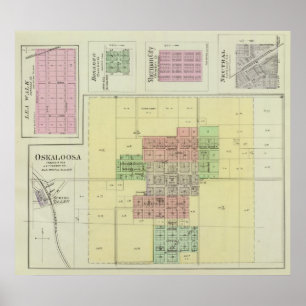 Oskaloosa, Lea-Weg und Goldgrube, Kansas Poster