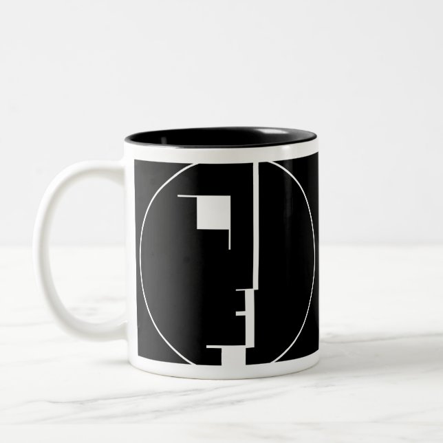 Oskar Schlemmer Bauhaus-Logo Zweifarbige Tasse (Links)