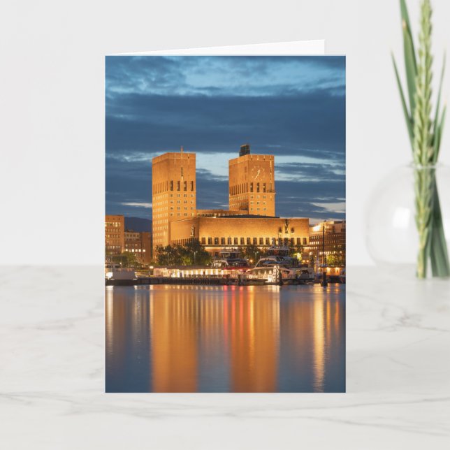 Oslo City Hall Norwegen Karte (Vorderseite)