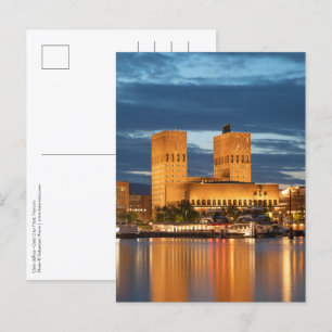Oslo City Hall Norwegen Postkarte