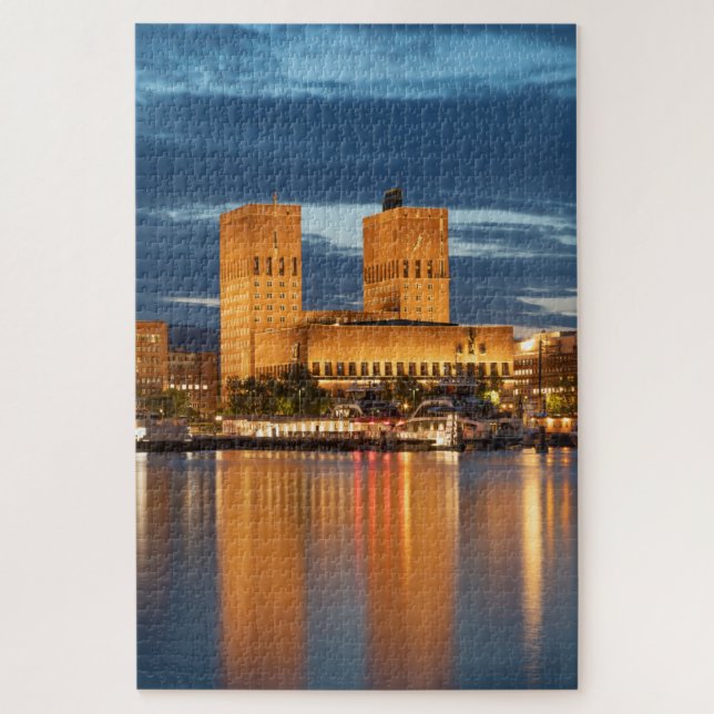 Oslo City Hall Norwegen Puzzle (Vertikal)