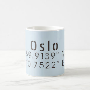 Oslo Latitude Longitude Kaffeetasse