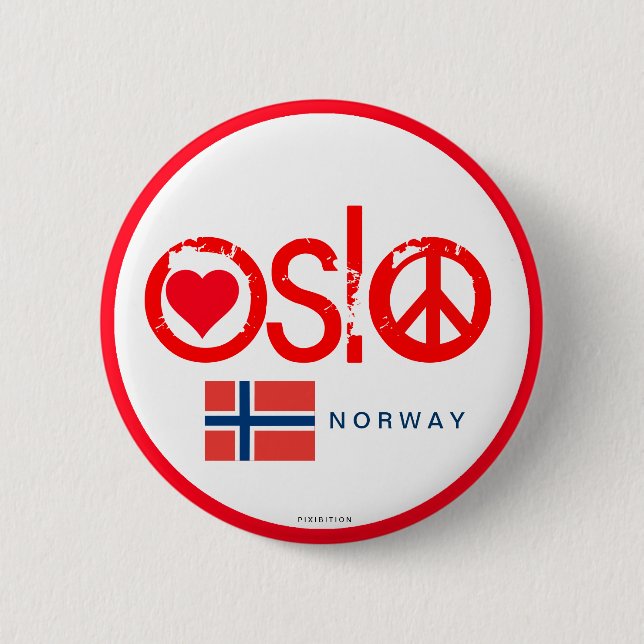 Oslo-Liebe-Friedensknopf 3 Button (Vorderseite)