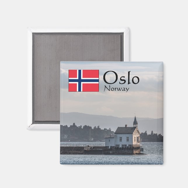 Oslo Lighthouse Magnet (Vorderseite/Rückseite)