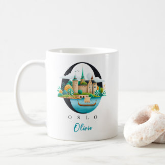 Oslo Norway Monogram Letter O Personalized Gift Kaffeetasse