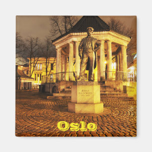 Oslo, Norwegen bei Nacht Magnet