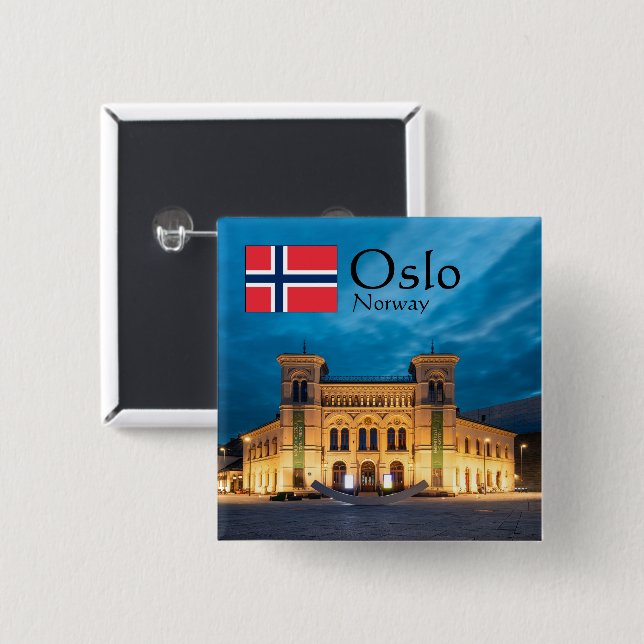 Oslo Norwegen Button (Vorne & Hinten)