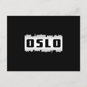 Oslo Norwegen City Skyline Cityscape Funny Gift Postkarte