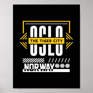 Oslo Norwegen - Die Tiger-Stadt Moderne urbane Typ Poster