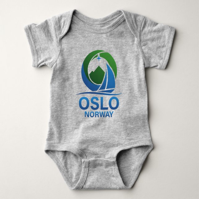 Oslo Norwegen Europa Baby Strampler (Vorderseite)