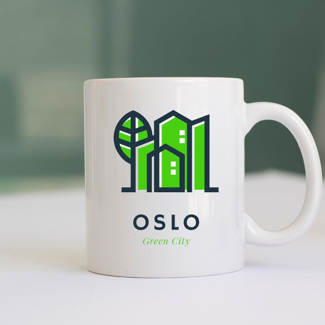 Oslo Norwegen Europa Nachhaltig grüne Stadt Kaffeetasse (Von Creator hochgeladen)
