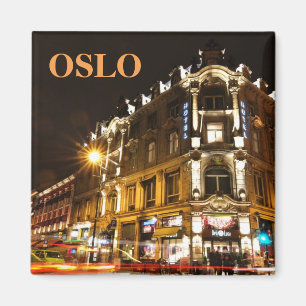 Oslo, Norwegen nachts Magnet