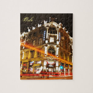 Oslo, Norwegen nachts Puzzle