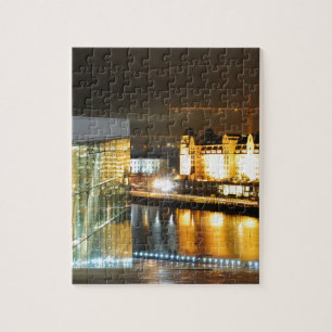 Oslo, Norwegen nachts Puzzle