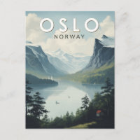 Oslo Norwegen Reise Kunst Vintage