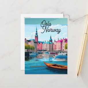 Oslo Norwegen Reise Postkarten Kunst, Oslo Postkar