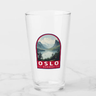 Oslo Norwegen Reisen Art Vintag Glas