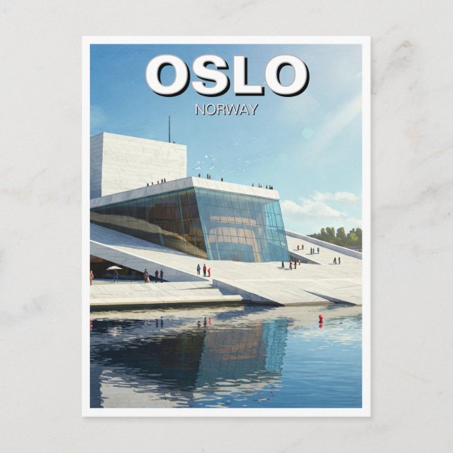 Oslo Norwegen Travel Postkarte (Vorderseite)