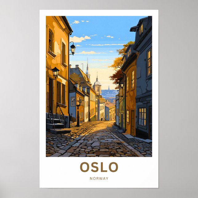 Oslo Norwegen Travel Print Poster (Vorne)
