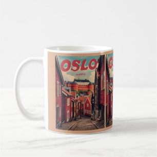 Oslo Norwegen Vintage Souvenirs und Geschenke Kaffeetasse